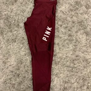 Pink athletic capris